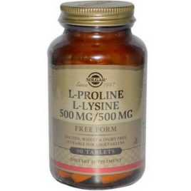 L PROLINA 500MG. L LISINA 500MG. 90CAP. SOLGAR