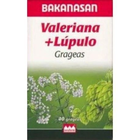 VALERIANA + LUPULO 40 GRAGEAS BAKANASAN